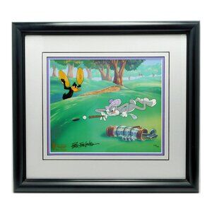 PAR FOR THE COURSE Cel Bugs Bunny Daffy Friz Freleng Signed Limited Cell Art